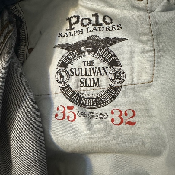 Polo Ralph Lauren The Sullivan slim jeans. New. 35 inch waist. 32 inch inseam. - Picture 5 of 5